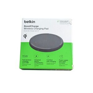 Aa8U Belkin BoostCharge 15W Wireless Charging Pad WIA012 -‎ Black *Used